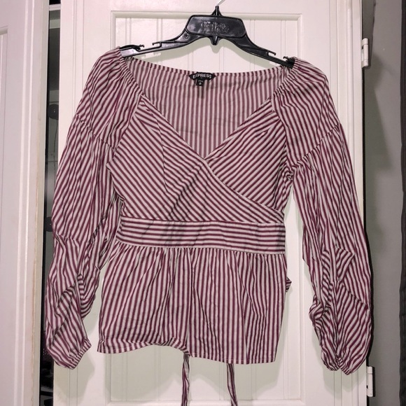Red and white striped blouse - Picture 1 of 2